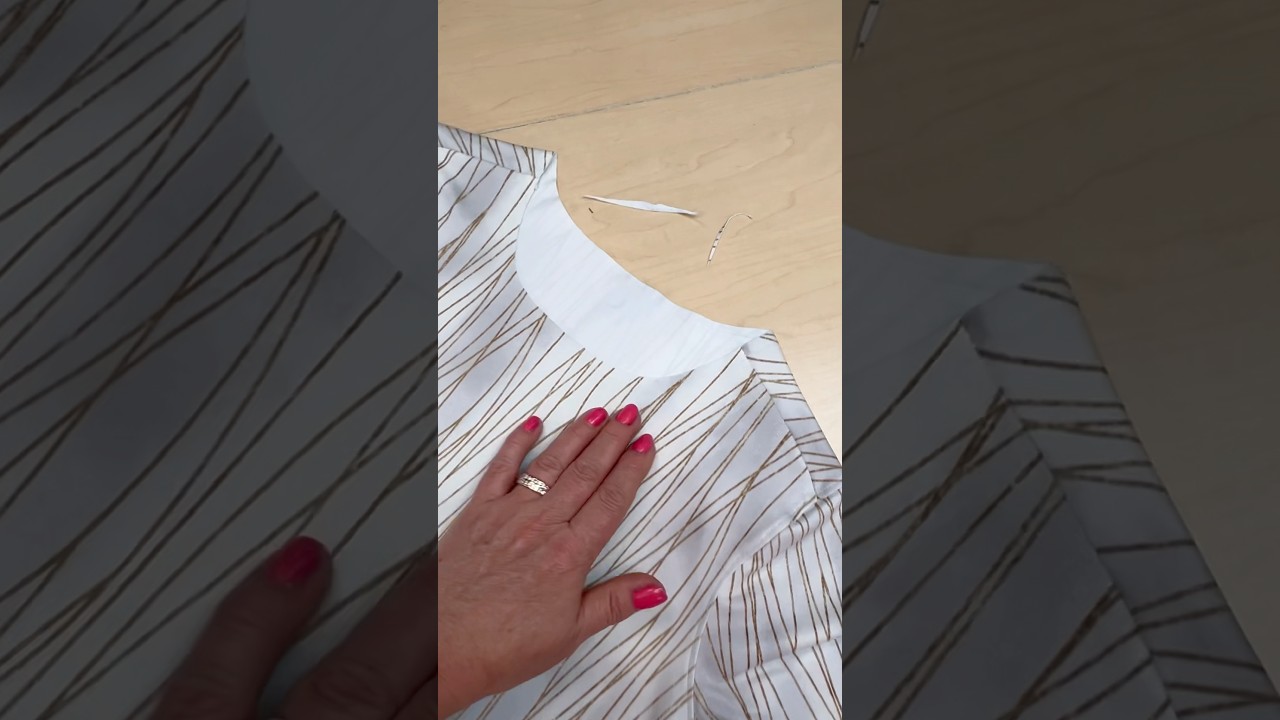 Убрать воротник и чем обработать горловину✂️