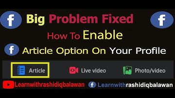 Facebook article option problem fixed? Write Instant Article on your Facebook.