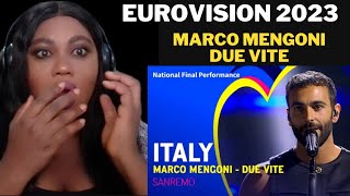 Marco Mengoni - Due Vite | Italy 🇮🇹 | National Final Performance | Eurovision 2023 | REACTION