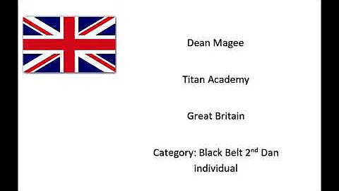 Samjokowon2 Dean Magee Black belt 2nd Dan individu...