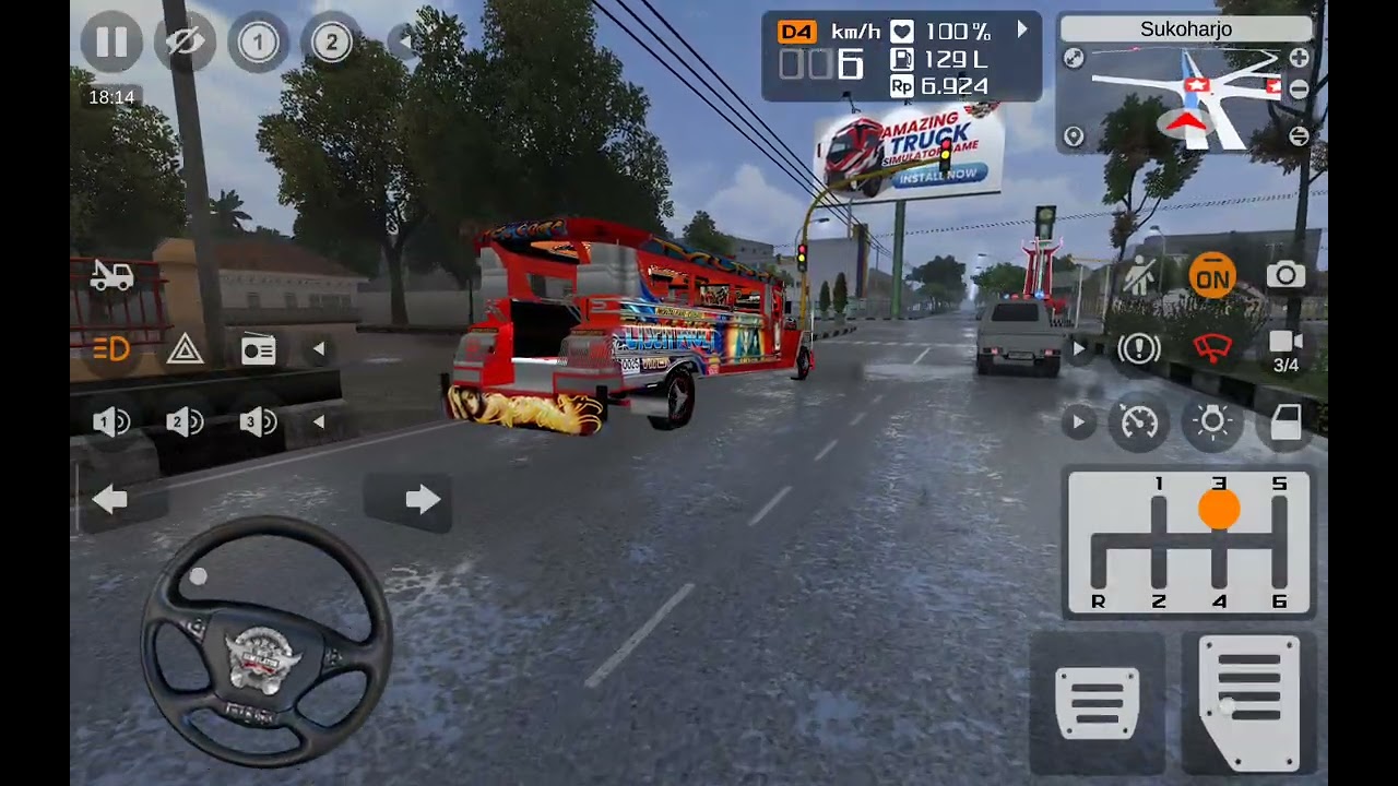 Bus Simulator Indonesia the 3rd jeep in the three jeeps - Android gameplay 