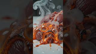 Pouring Molten lava over a Shark meat #dark #lava #melting #aiart #aishorts #aigenerated #asmr