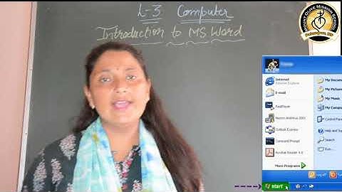 Class III Computer Lesson 3 (Introduction to MS Word)