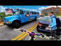 Riding Electric Dirtbikes To School Picking Up Little Brother!! (KAREN ALERT)