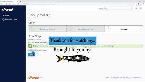 How to restore a backup in cPanel with HostingInIndia