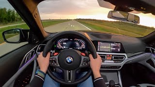 2022 BMW M4 Competition Convertible - POV Sunset Drive (Binaural Audio)