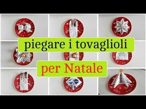 Come PIEGARE i TOVAGLIOLI per Natale e Capodanno: 11 idee - tutorial