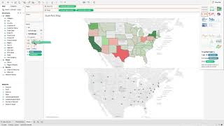 Learn Tableau in a Minute - Maps - Create a Basic Dual Axis Map (#28)  (1:19)