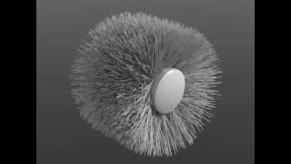 MODO 11: Rotating Brush Test Animation - Procedural Modeling, Fur Material - Simple Kinematics #3d