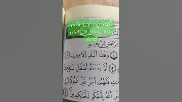 سورة التين القرآن القرآن يا عباد الله الصالحين نور و عطاء من الله تعالى