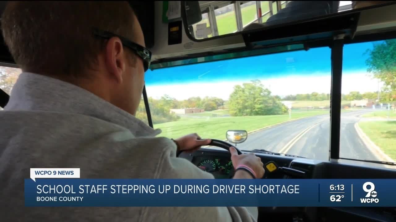 Principals step in to help with school bus driver shortage - YouTube