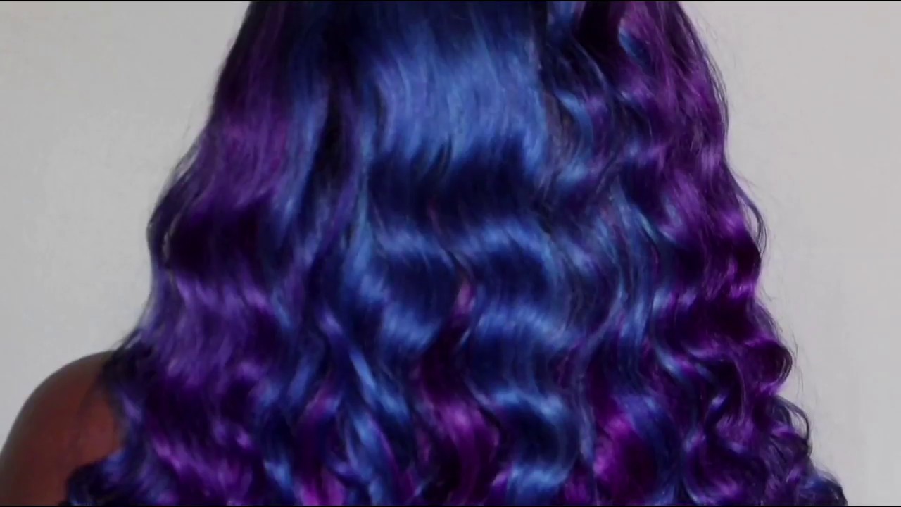 Blue and Purple Balayage Hair - wide 5