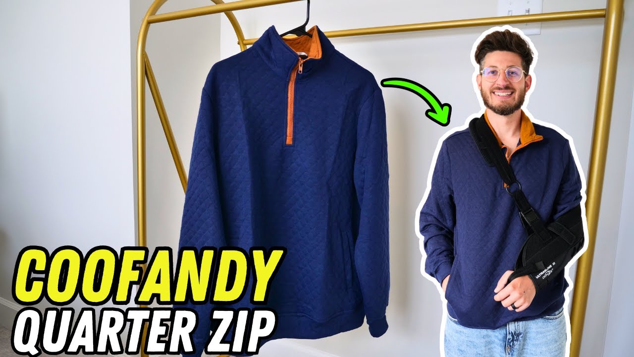 COOFANDY Men's Quarter Zip Size Guide & Full Review