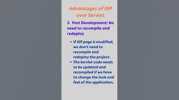Advantages of JSP over Servlet | JSP vs Servlet