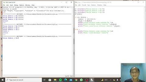Belajar python pert.5 If, Elif, Else (Data Kasir)