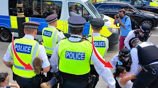 ‼️Scenes of Chaos: London Police Carry Out Massive Crackdown