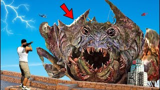 Giant Monster CRAB Attack AND Destroys LOS SANTOS In GTA 5 - Biggest Crabs