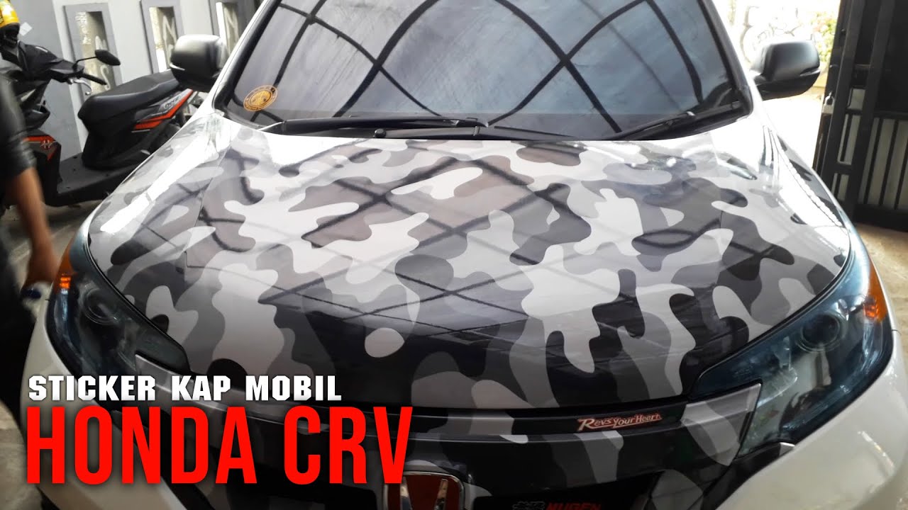 Proses Cetak Dan Pasang Sticker Kap Mobil Honda CRV YouTube