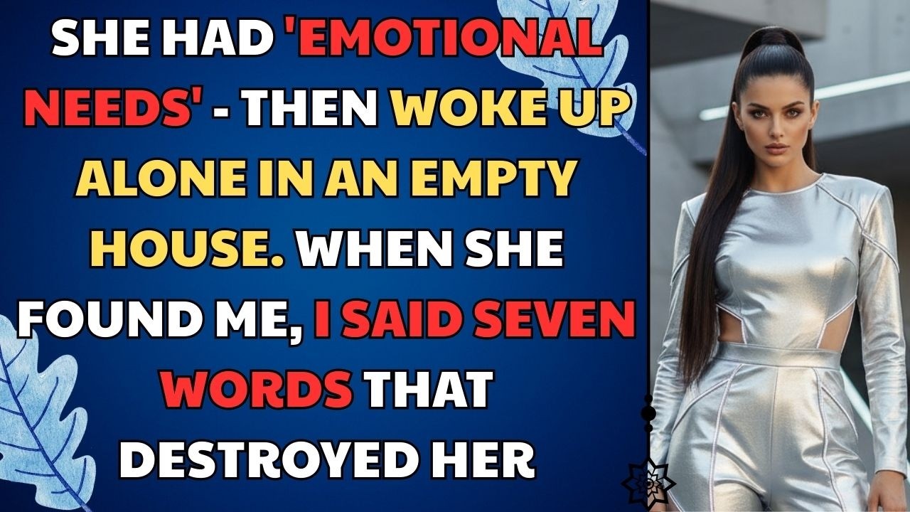 У неё были «эмоциональные потребности», а потом она проснулась одна в пустом доме. Когда она... И...