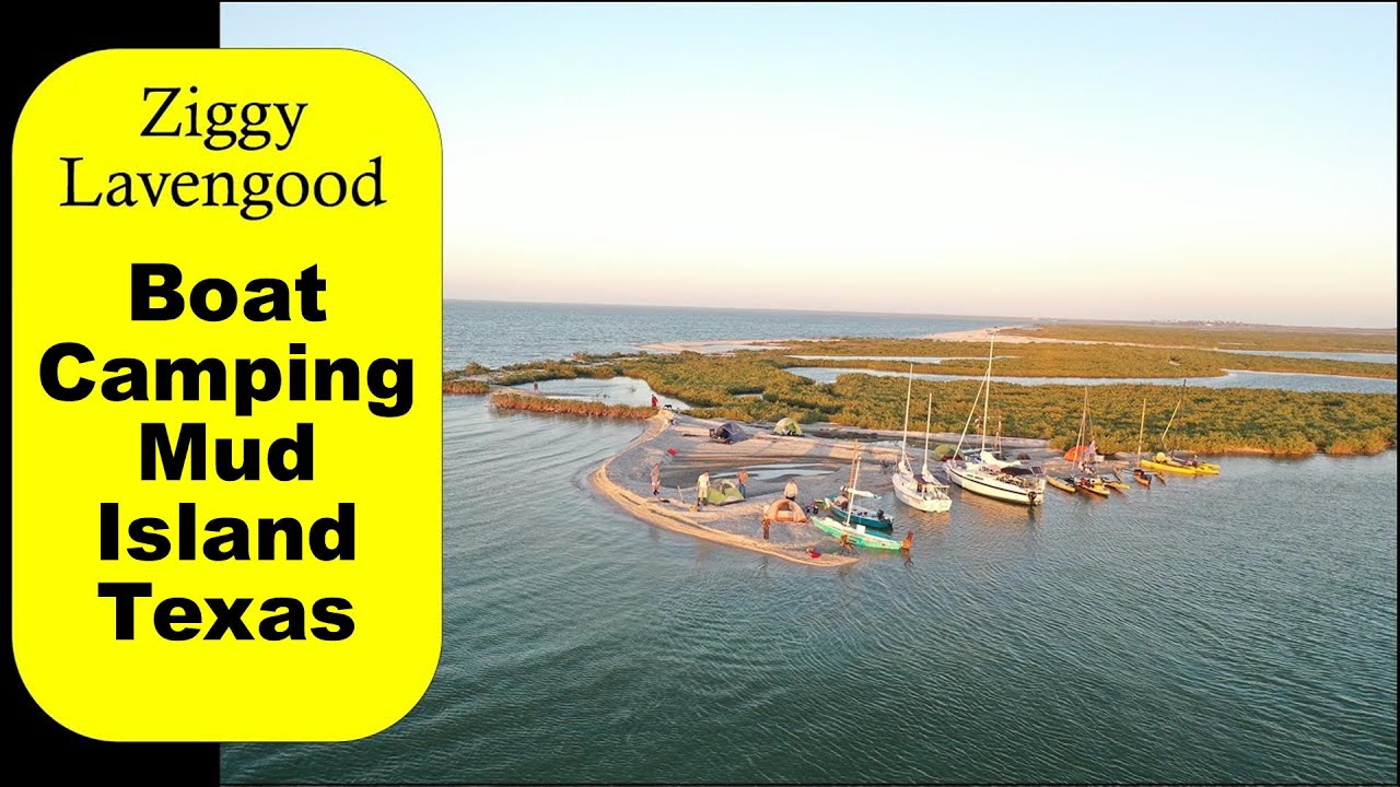 Sailing to Mud Island Texas Camping for the Night on a Windrider 17