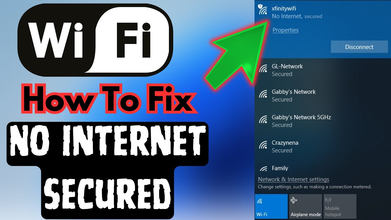 how to fix no internet secured problem