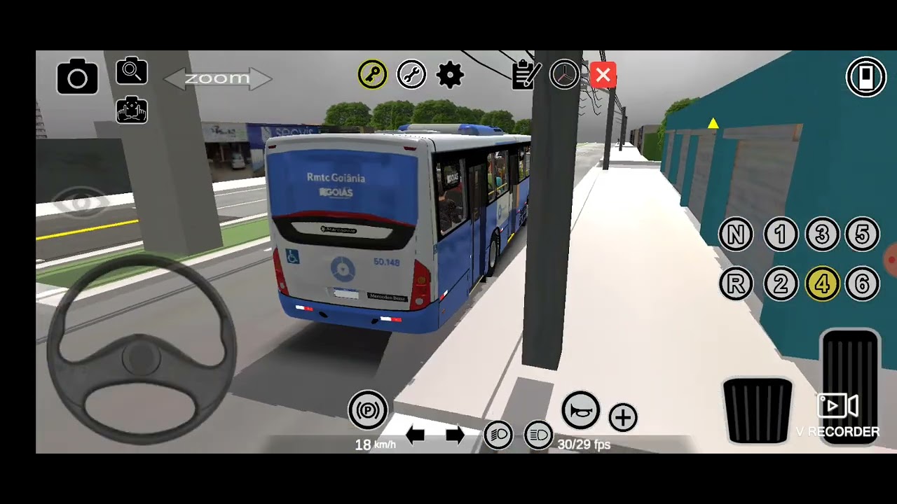 Viajando no ônibus de Goiânia Marcopolo Torino S no mapa Goiânia bus proton Bus Simulador 