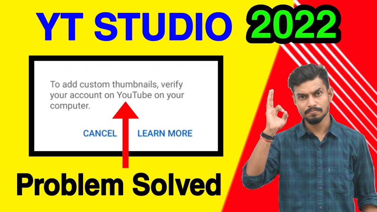 Fix Yt studio custom thumbnail problem