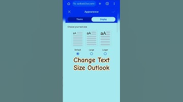 Change text size outlook #shortsfeed #trending #outlooktutorial #howto