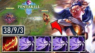 Vayne with 5 Crit Cloaks is actually 200 IQ and I show you why... (38 KILLS, PENTAKILL)
