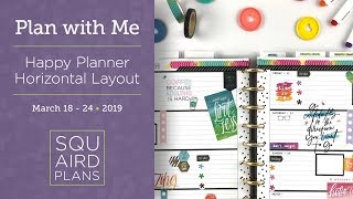 Watercolor Brights Spread :: Plan with Me :: Happy Planner Horizontal Layout