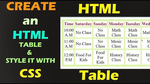 How to Create an HTML Table - Style the Table With CSS