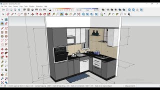 MODULAR KITCHEN DESIGN 1.0 | SKETCHUP TUTORIAL FOR BEGINNERS | AUTOCAD AND INTERIOR