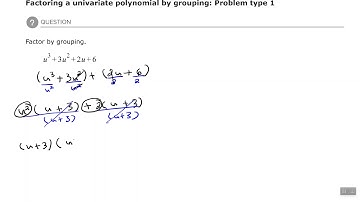 Factoring a univariate polynomial by grouping: Problem type 1