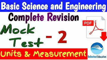 Complete Revision | Mock Test - 2 | Units & Measurement | Basic Science & Engineering for RRB ALP