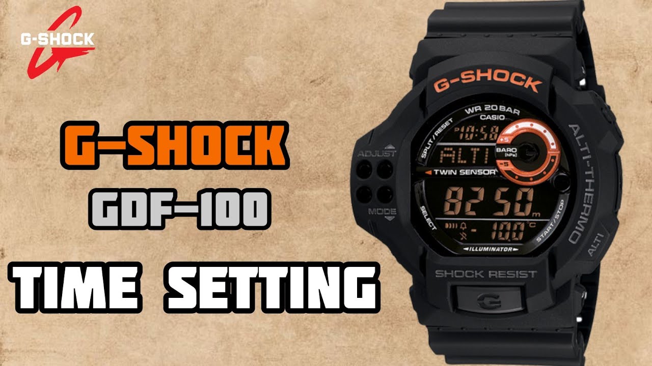 How to setting time a G-Shock GDF-100 Watch | SolimBD - YouTube