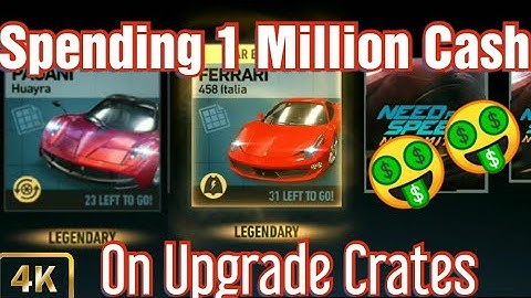 Spending 1 Million Cash on Upgrade Crates | Opening 50 Upgrade Crates  | Need for Speed No LIMITS