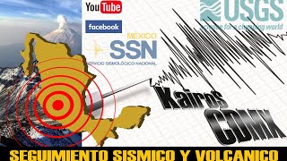 VOLCANES Y TERREMOTOS EN VIVOMEXICO SIN SISMO M6 DESDE EL 23 DE JUNIO DEL 2020