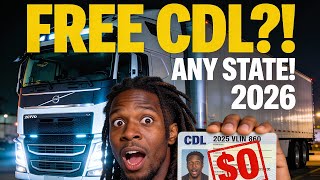 How to Get Your CDL for FREE in ANY State 2026 (Most People Don’t Know This!)