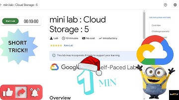 mini lab: loud Storage : 5 || #trivia #cloudstorage #googlecloudlab #solutions #swags #arcade2024