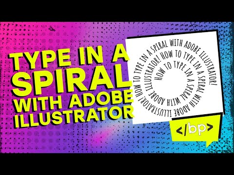 How to type in a spiral with Adobe Illustrator!