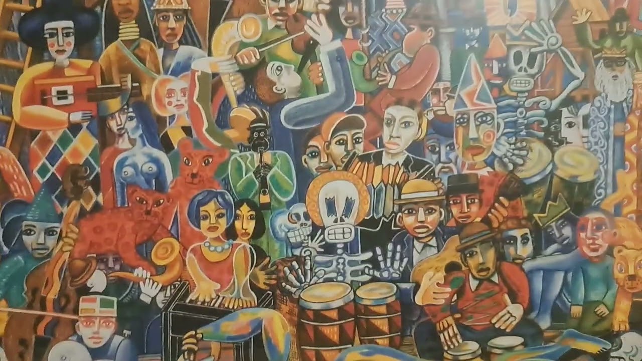 Playing the New Orleans Noah's ark painting 