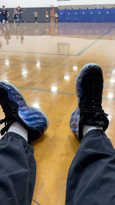 Courtside sneakers today  😭#galaxyfoamposite #nikeairfoampositeone