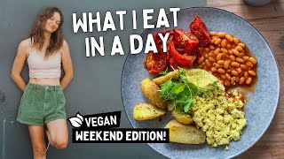WHAT I EAT ON THE WEEKEND TO STAY LEAN||vegan + healthy
