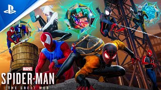 SpiderMan: The Great Web  SpiderVerse Multiplayer Gameplay | SpiderMan PC Concept (Mods)
