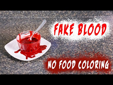 식용 색소가 없는 가짜 혈액