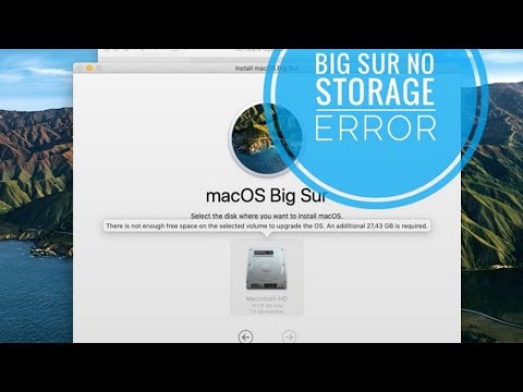 Mac Os Big Sur Not Enough Free Space Fix