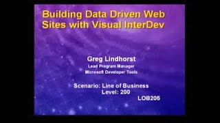 PDC 1998 - Building Data-Driven Web Sites with Visual InterDev - Greg Lindhorst - 1998/10