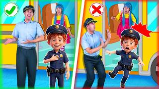 DON'T FALL! 🛑 Safe Car Entry &amp; Exit Challenge | Kids Songs