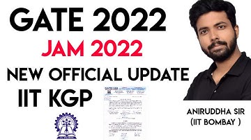 GATE 2022 NEW OFFICIAL UPDATE | JAM 2022 | IIT KHARAGPUR | Aniruddha Sir @TheCivilGuruji#gate2022