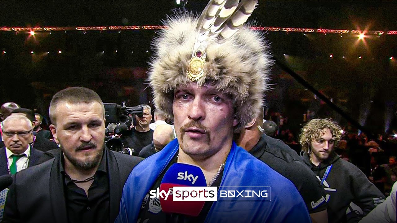 ⁣EMOTIONAL Oleksandr Usyk REACTS to beating Tyson Fury for undisputed 🇺🇦